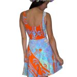 Tehau Orange Spandex dress
