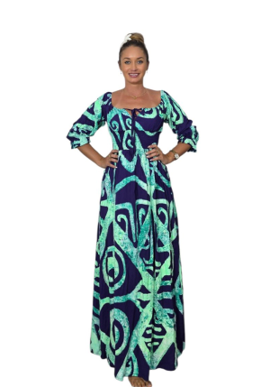 Te Manu VI Rayon Dress